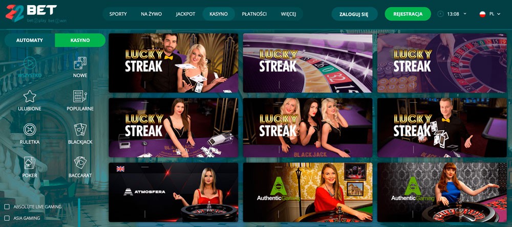 22 bet kasyno