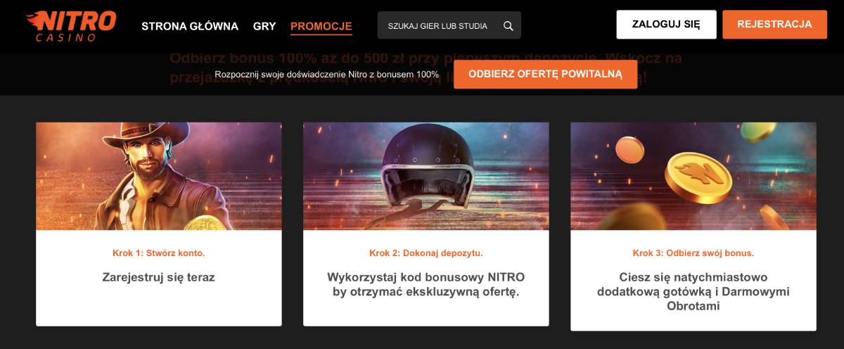 nitro kasyno bonus