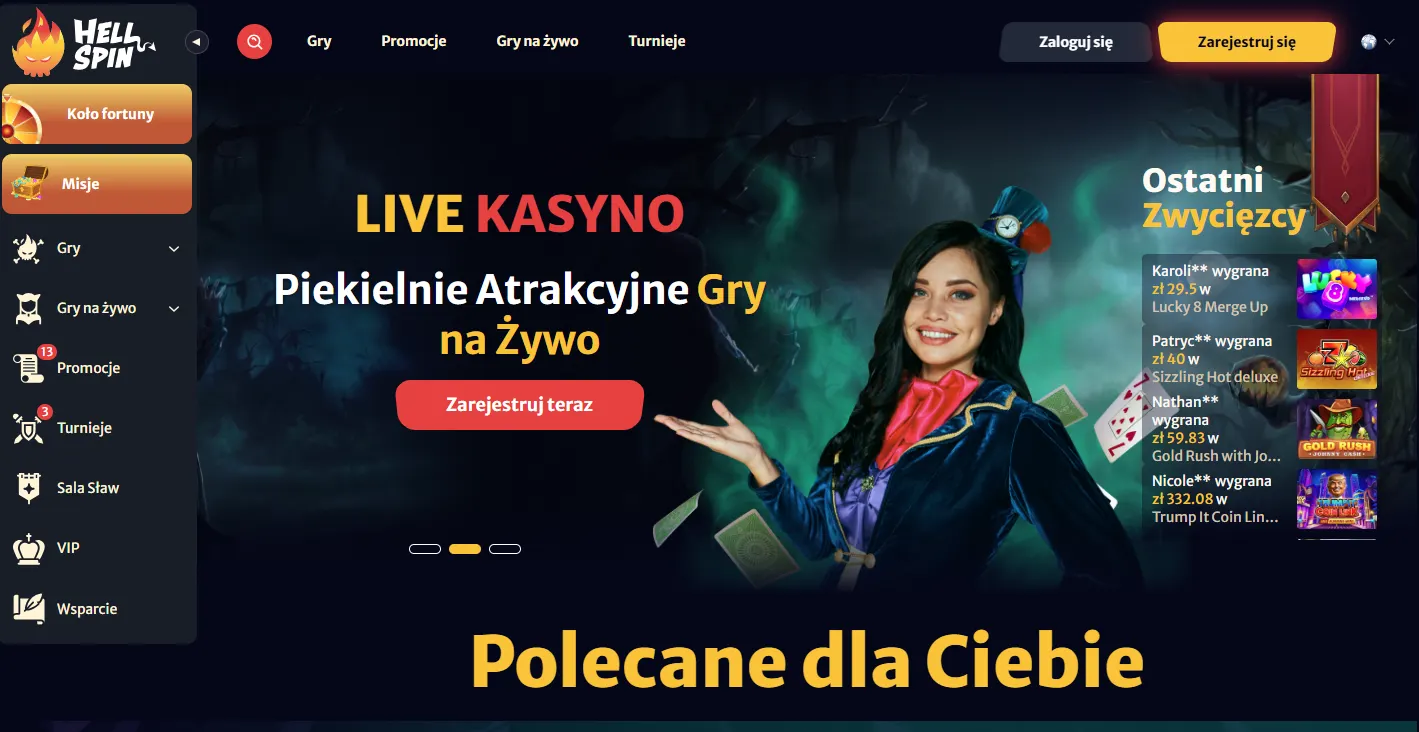 Strona główna kasyna Hellspin